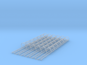 1/64 Ladder Cage Flair Bottom 6pc in Clear Ultra Fine Detail Plastic