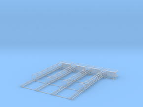 1/64 Ladder Cage Right Side Platform 4pc in Clear Ultra Fine Detail Plastic