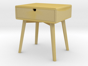 Miniature Bedside Table Series V1 - Yelkkin Dom  in Tan Fine Detail Plastic
