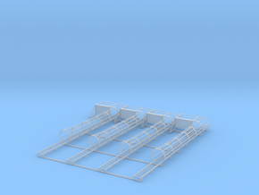 1/64 ladder cage left platform set 4 in Clear Ultra Fine Detail Plastic