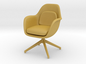 1:12 Miniature Swoon Chair Swivel Base  in Tan Fine Detail Plastic