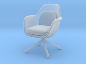 1:12 Miniature Swoon Chair Swivel Base  in Clear Ultra Fine Detail Plastic