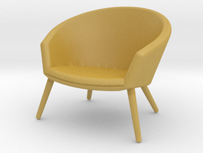 1:12 Miniature Ditzel Lounge Chair - Nanna Ditzel  in Tan Fine Detail Plastic