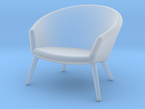1:12 Miniature Ditzel Lounge Chair - Nanna Ditzel  in Clear Ultra Fine Detail Plastic