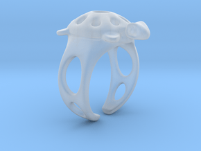 Turtle Ring  in Clear Ultra Fine Detail Plastic