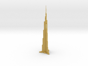 1:5000 Miniature Burj Khalifa Tower - Dubai in Tan Fine Detail Plastic