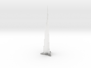 1:5000 Miniature Burj Khalifa Tower - Dubai in Clear Ultra Fine Detail Plastic