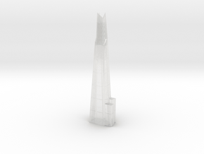 1:3000 Miniature The Shard London in Clear Ultra Fine Detail Plastic
