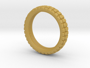 Knobby Tire Ring in Tan Fine Detail Plastic
