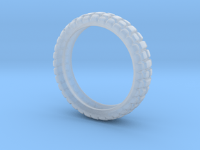 Knobby Tire Ring in Clear Ultra Fine Detail Plastic