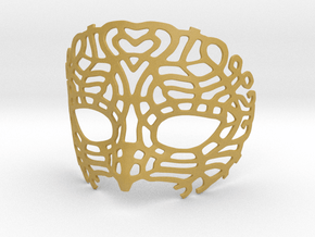Venetian Mask in Tan Fine Detail Plastic