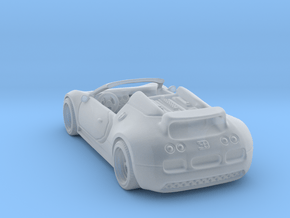 Bugatti Veyron 2012 1:120 TT in Clear Ultra Fine Detail Plastic
