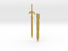 "BotW" Master Sword and Scabbard Set in Tan Fine Detail Plastic