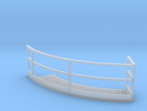 1/64 18' Tower Catwalk Round Left in Clear Ultra Fine Detail Plastic