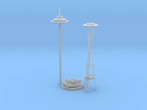 Seattle Space Needle (1:2000) in Clear Ultra Fine Detail Plastic