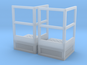 1/64 Stair Platform for 10' Tower 2pc in Clear Ultra Fine Detail Plastic