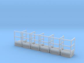 1/64 Stair Platform for 10' Tower 6pc in Clear Ultra Fine Detail Plastic