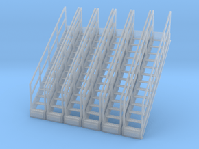 1/64 Stairs for 15' Tower 6pc in Clear Ultra Fine Detail Plastic