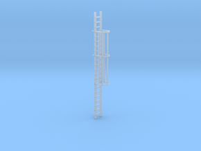'N-Scale' - 20' Caged Ladder in Clear Ultra Fine Detail Plastic