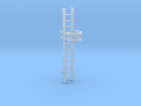 'HO Scale' - 10' Caged Ladder in Clear Ultra Fine Detail Plastic