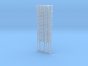 'HO Scale' - (4) 30' Caged Ladder in Clear Ultra Fine Detail Plastic
