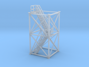 'HO Scale' - 10'x10'x20' Tower With Stairway in Clear Ultra Fine Detail Plastic