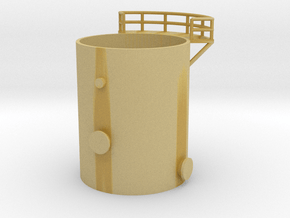 'N Scale' - Distillation Tower - Bottom Section in Tan Fine Detail Plastic