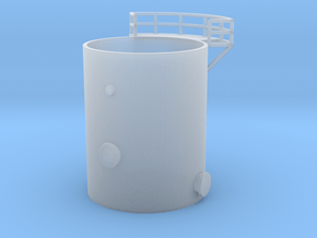 'N Scale' - Distillation Tower - Bottom Section in Clear Ultra Fine Detail Plastic