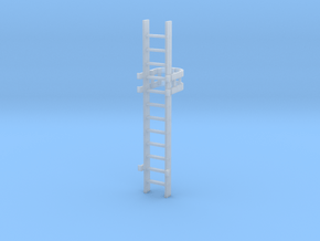 'S Scale' - 10 Ft. Caged Ladder in Clear Ultra Fine Detail Plastic