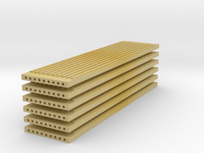 'N Scale' - (6) Precast Panel - Ribbed - 40'x10'x1 in Tan Fine Detail Plastic