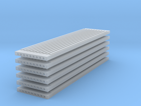 'N Scale' - (6) Precast Panel - Ribbed - 40'x10'x1 in Clear Ultra Fine Detail Plastic