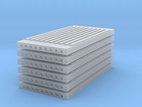 'N Scale' - (6) Precast Panel - Ribbed - 20'x10'x1 in Clear Ultra Fine Detail Plastic