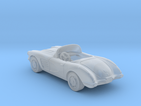 Chevrolet Corvette Convertible  1:120 TT in Clear Ultra Fine Detail Plastic