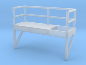 'N Scale' - 10' Ladder Platform - Left Side Openin in Clear Ultra Fine Detail Plastic