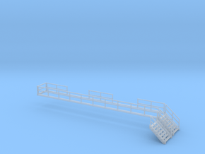 'N Scale' - Eng. Serv. Platform - Stairs/Railings in Clear Ultra Fine Detail Plastic