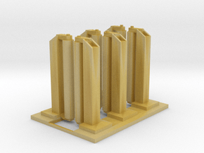'HO Scale' - Wash Station - (3) Single Units in Tan Fine Detail Plastic