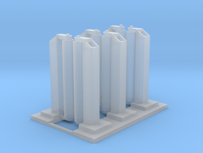 'HO Scale' - Wash Station - (3) Single Units in Clear Ultra Fine Detail Plastic