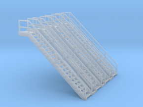 'N Scale' - 4-pack of Stairs in Clear Ultra Fine Detail Plastic