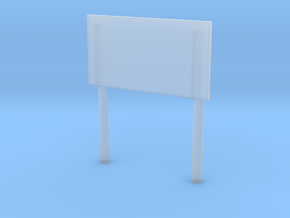 '1-50 Scale' - Sign with Posts in Clear Ultra Fine Detail Plastic