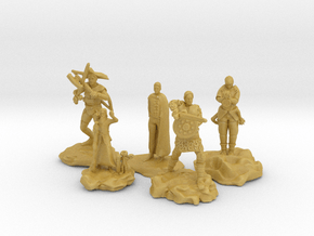 Cleric, Fighter, Rogue, Ranger, and Sorcerer in Tan Fine Detail Plastic