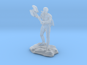 Half Orc Ranger With Greataxe and Shortbow in Clear Ultra Fine Detail Plastic
