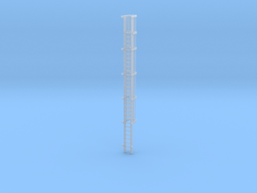 'S Scale' - 30' Caged Ladder Ladder to Top in Clear Ultra Fine Detail Plastic
