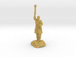 Human Cleric Zealot Of Pelor with Mace in Tan Fine Detail Plastic