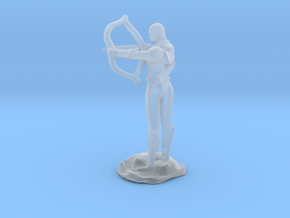 Half Elf Ranger with Bow in Clear Ultra Fine Detail Plastic