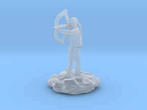 Gnome Bard with Lute and Shortbow in Clear Ultra Fine Detail Plastic