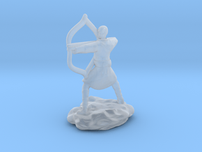 Elf Monk In Robes With LongBow in Clear Ultra Fine Detail Plastic