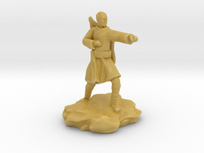 Elf Monk With Bow On Back in Tan Fine Detail Plastic