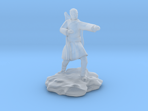 Elf Monk With Bow On Back in Clear Ultra Fine Detail Plastic