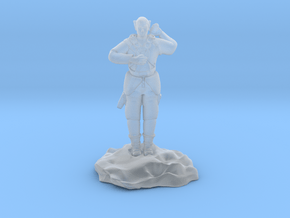 Elf Cleric With Holy Symbol and Sword in Clear Ultra Fine Detail Plastic