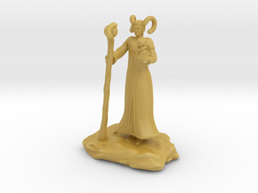 Tiefling Fire Sorcerer with Staff in Tan Fine Detail Plastic